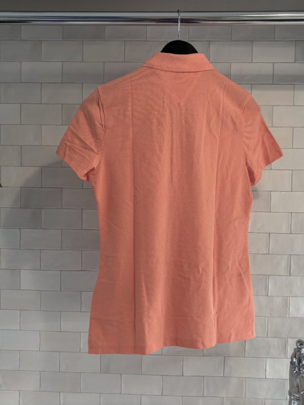 Tommy Hilfiger Salmon Pink Cotton Polo *NEW* - Womens Size Medium - Salmon Color - Picture 3 of 4